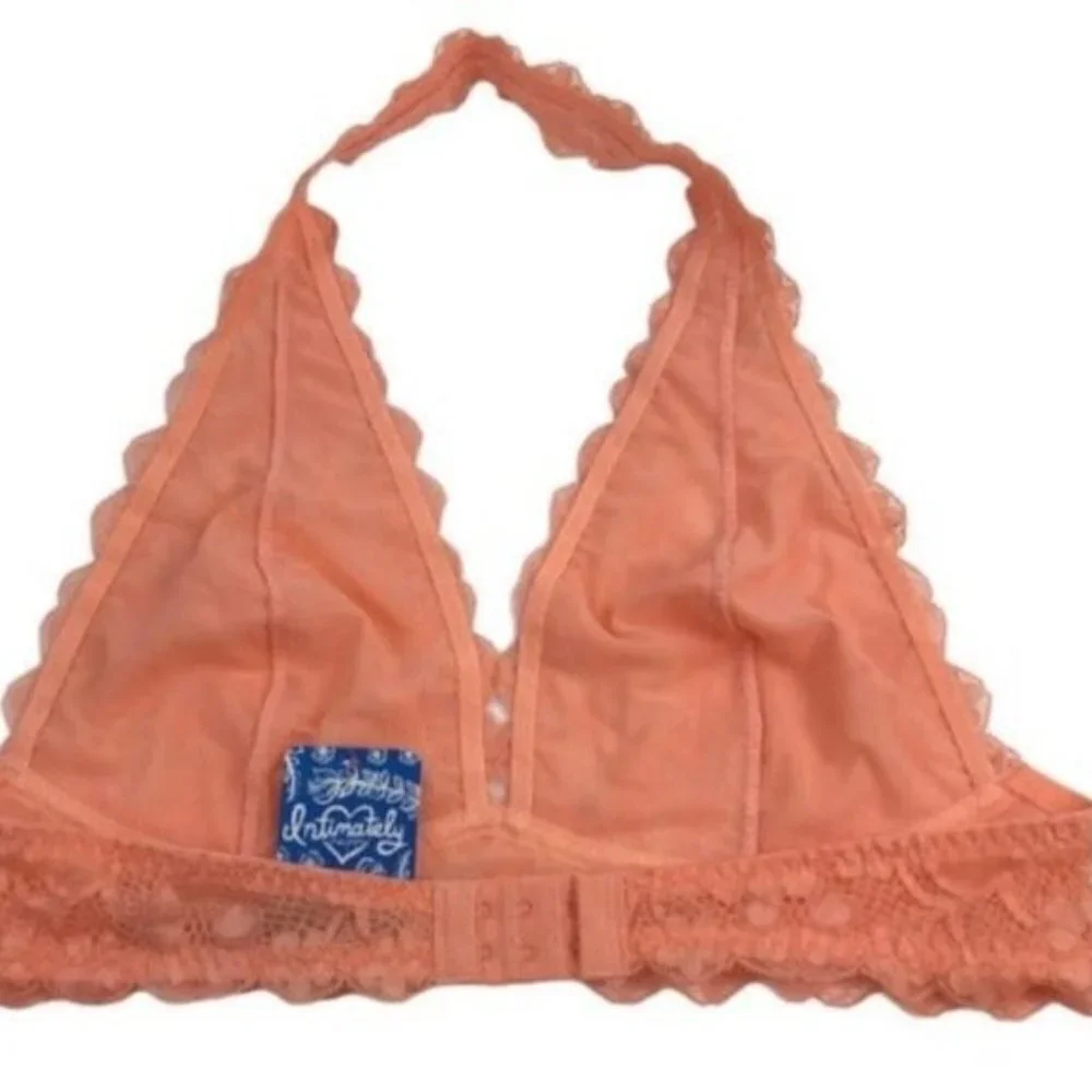 Free People Galloon Lace V-neck Halter Bralette